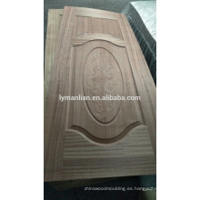 Puerta principal diseño de madera tablero de la puerta natural americana nogal puerta piel
